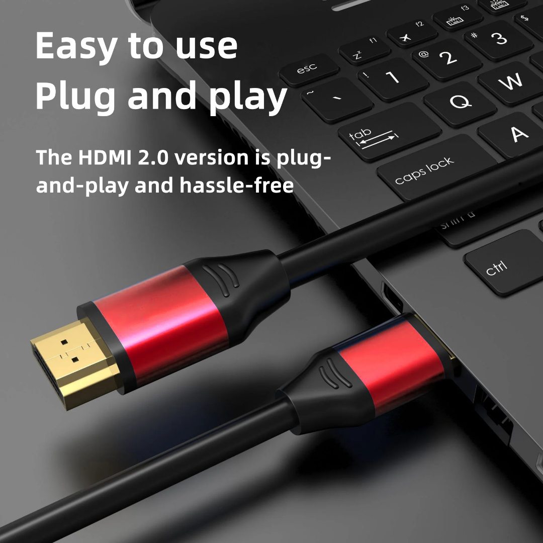 HDMI Cable 4K Premium High Speed HDTV 2.0 Standard Transmission Cord 1M Supports Dual Screen Dolby True HD DTS-HD and 10/100Mbps Ethernet for Projector Laptop TV Game Box