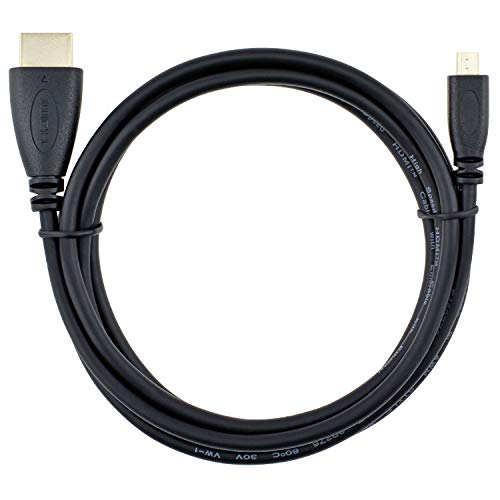Micro HDMI to HDMI Cable Male to Male 4K 1080p Resolution high Speed Gold Platted, Ethernet Audio Cable 1m Compatible with Cameras, Raspberry Pi 4 B (can not use with Mobile).