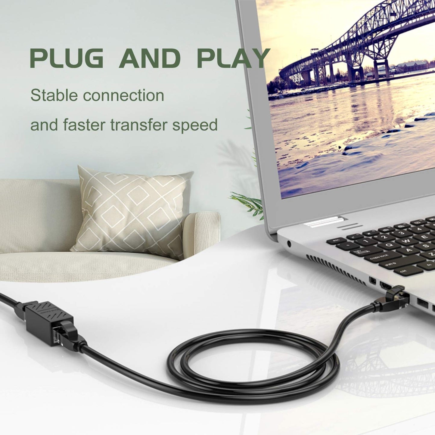 RJ45 Coupler Ethernet Coupler Cat7, Cat6 Cat5e RJ45 8P8C Inline lan Coupler Ethernet Extender Adapter Adsl Extension Jointer Extending the Ethernet Cables Female to Female Connector