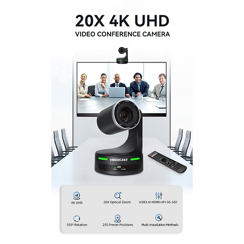 VIDEOCAST 4K UHD NDI VC201 PTZ Video Camera