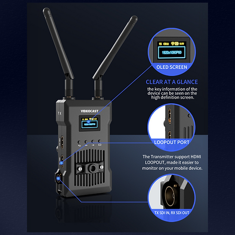 VIDEOCAST SDI/HDMI VS400Pro Wireless Video Transmitter