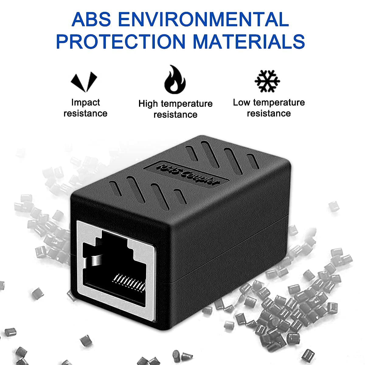 RJ45 Coupler Ethernet Coupler Cat7, Cat6 Cat5e RJ45 8P8C Inline lan Coupler Ethernet Extender Adapter Adsl Extension Jointer Extending the Ethernet Cables Female to Female Connector