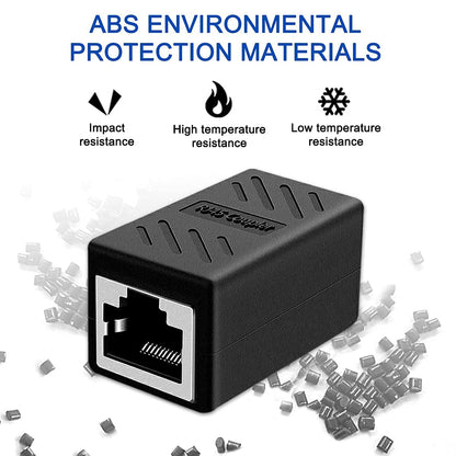 RJ45 Coupler Ethernet Coupler Cat7, Cat6 Cat5e RJ45 8P8C Inline lan Coupler Ethernet Extender Adapter Adsl Extension Jointer Extending the Ethernet Cables Female to Female Connector