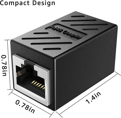 RJ45 Coupler Ethernet Coupler Cat7, Cat6 Cat5e RJ45 8P8C Inline lan Coupler Ethernet Extender Adapter Adsl Extension Jointer Extending the Ethernet Cables Female to Female Connector