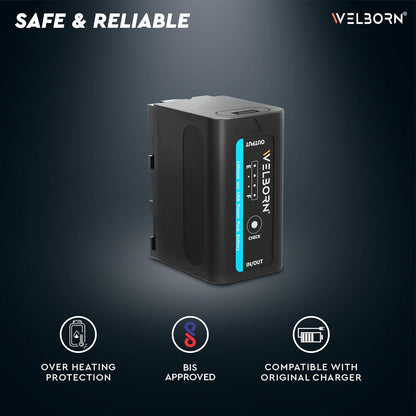 WELBORN F980 (30000 mAh) Platinum Lithium-ion Battery  Compatible with Sony DSC-CD100 DSC-CD250 DSC-CD400 DSC-D700 DSC-D770 DCR-TR7 DCR-TR7000 Cameras.