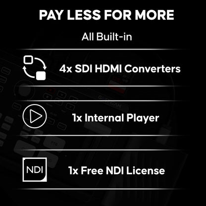 Osee GoStream Duet: SDI Video Mixer & Broadcast Switcher for Live Stream | NDI HX, Multi-Camera Switching
