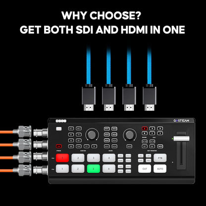 Osee GoStream Duet: SDI Video Mixer & Broadcast Switcher for Live Stream | NDI HX, Multi-Camera Switching