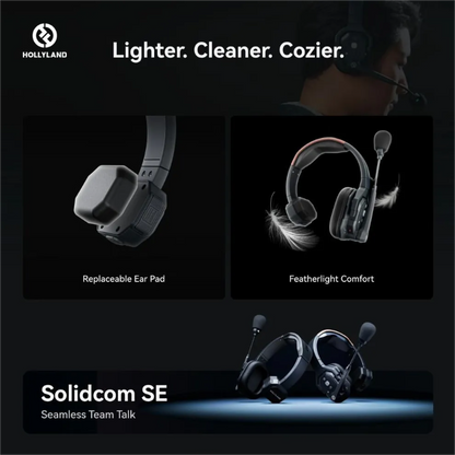 Hollyland Solidcom SE Global Full-Duplex Single-Ear Noise-Canceling Headset Intercom System (2.4 GHz)