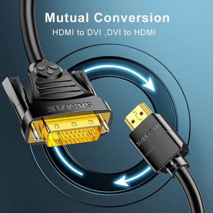 4K SAMZHE HDMI-Compatible to DVI Cable HD 1080P 1 M