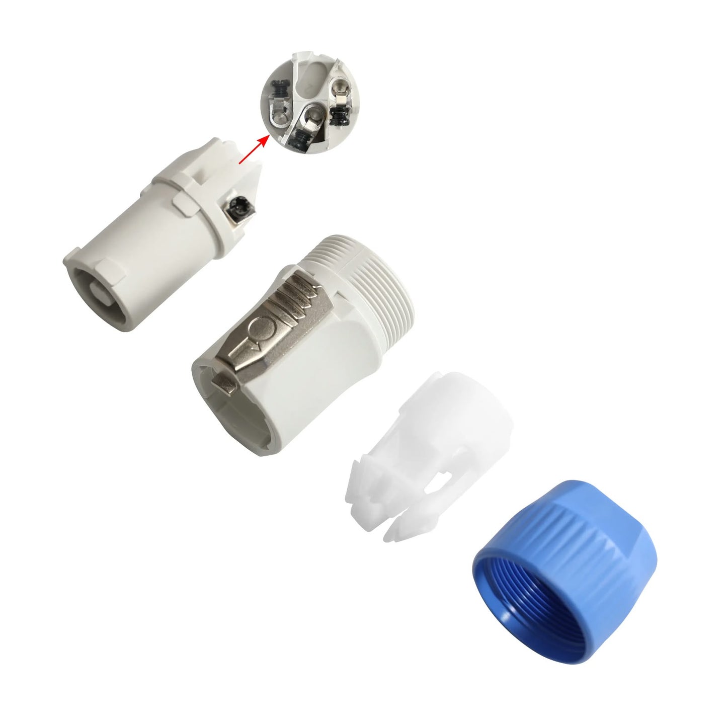 indoor 3 Pin Powercon Plug Male Jack 3 Core Blue Powercon in Out Powercon Connector Input and Output Speakon Power Connector