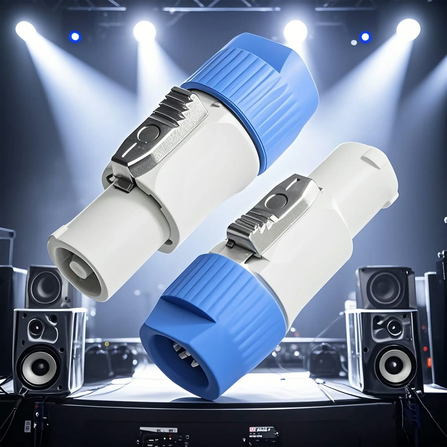 indoor 3 Pin Powercon Plug Male Jack 3 Core Blue Powercon in Out Powercon Connector Input and Output Speakon Power Connector