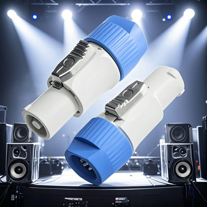 indoor 3 Pin Powercon Plug Male Jack 3 Core Blue Powercon in Out Powercon Connector Input and Output Speakon Power Connector