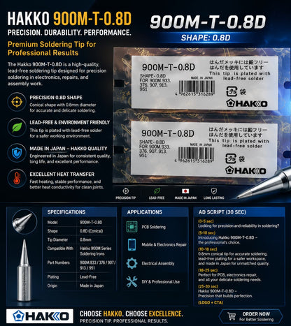 HAKKO 900M Soldering Bits