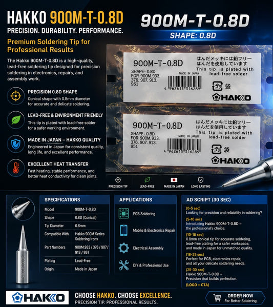 HAKKO 900M Soldering Bits