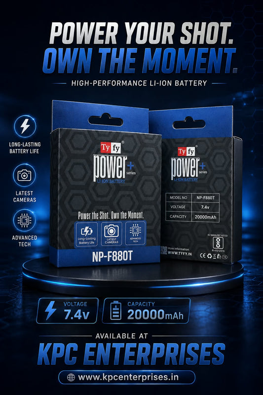 🔋 Tyfy Power+ NP-F880T Li-Ion Battery 📸⚡