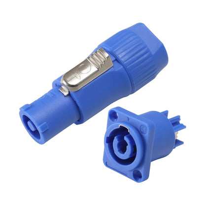 indoor 3 Pin Powercon Plug Male Jack 3 Core Blue Powercon in Out Powercon Connector Input and Output Speakon Power Connector