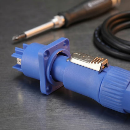 indoor 3 Pin Powercon Plug Male Jack 3 Core Blue Powercon in Out Powercon Connector Input and Output Speakon Power Connector
