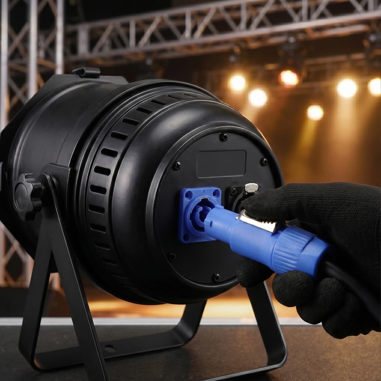 indoor 3 Pin Powercon Plug Male Jack 3 Core Blue Powercon in Out Powercon Connector Input and Output Speakon Power Connector