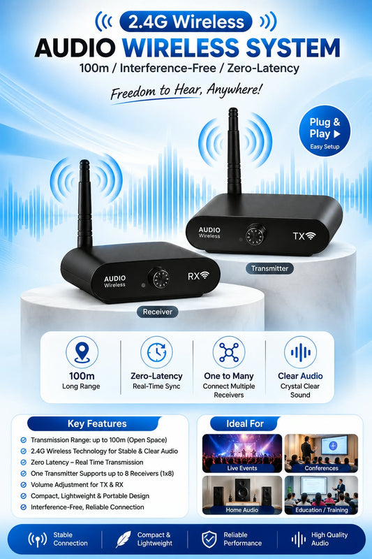 100M Audio Wireless Transmitter