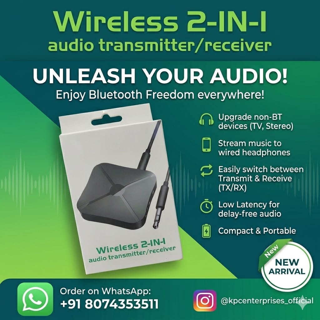 Wireless 2-IN-1 audio transmitters/receiver